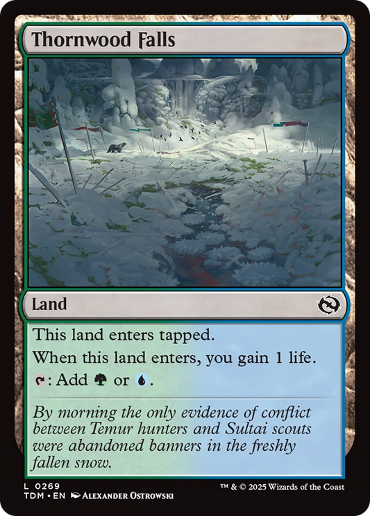 Thornwood Falls (TDM-269) - Tarkir: Dragonstorm - Premium MTG Single from Wizards of the Coast - Just $0.09! Shop now at Game Crave Tournament Store