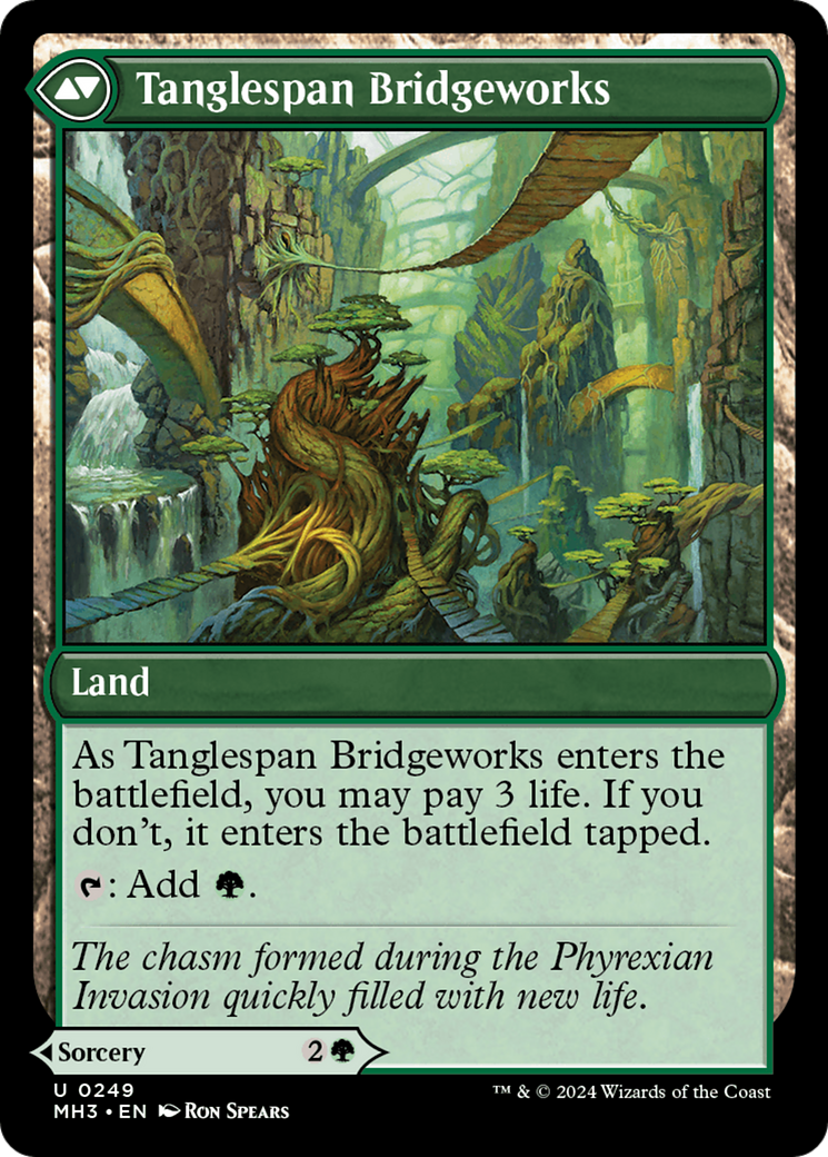 Bridgeworks Battle // Tanglespan Bridgeworks (MH3-249) - Modern Horizons 3 Foil - Premium MTG Single from Wizards of the Coast - Just $1.03! Shop now at Game Crave Tournament Store