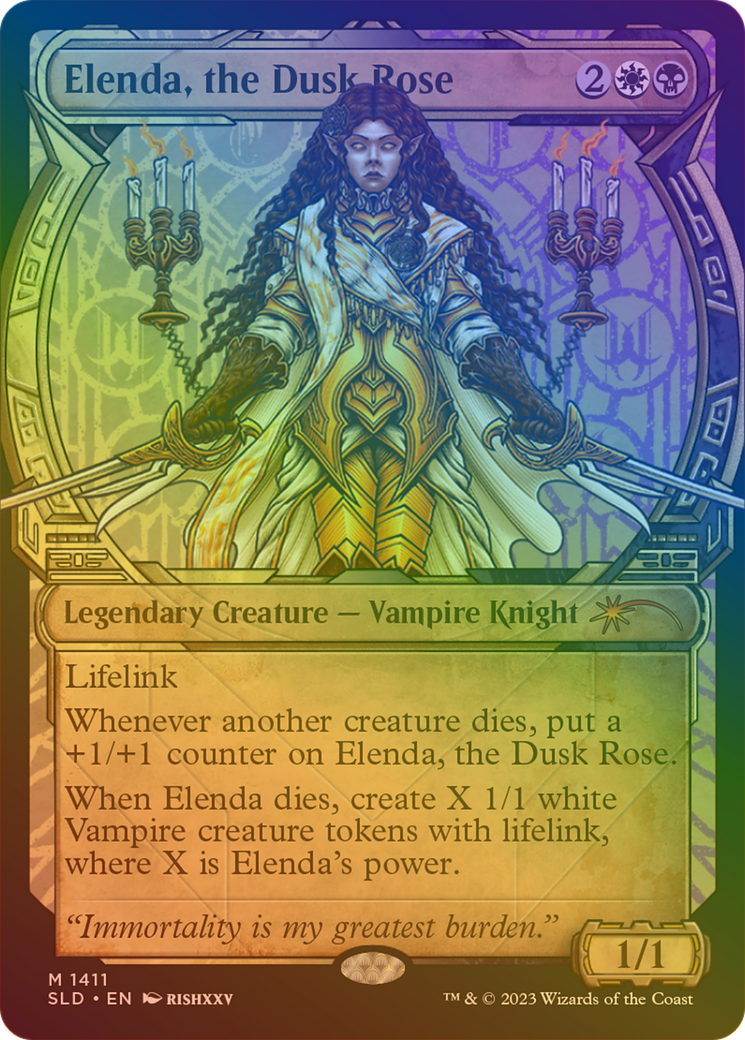 Elenda, the Dusk Rose (SLD-1411★) - Secret Lair Drop: (Showcase) Foil - Premium MTG Single from Wizards of the Coast - Just $17.66! Shop now at Game Crave Tournament Store