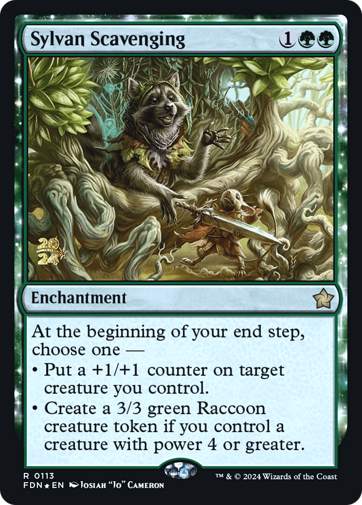 Sylvan Scavenging (PRE-113S) - Foundations Promos: (enchantment) Foil - Premium MTG Single from Wizards of the Coast - Just $0.22! Shop now at Game Crave Tournament Store