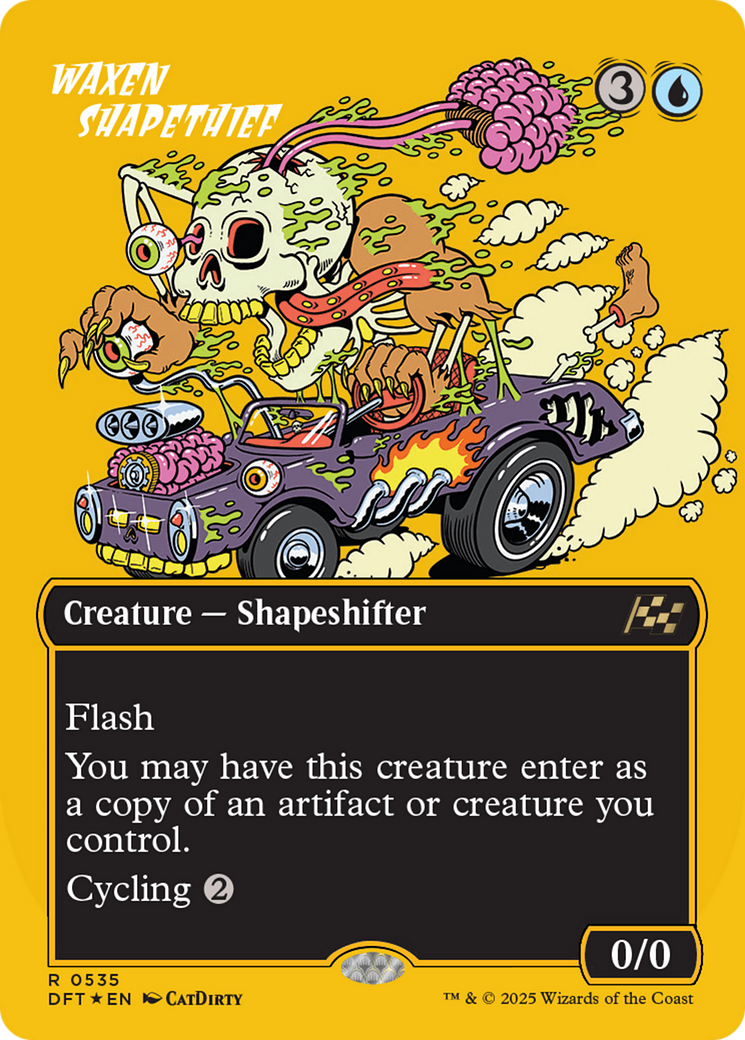 Waxen Shapethief (Borderless) (First-Place Foil) (DFT-535) - Aetherdrift Foil - Premium MTG Single from Wizards of the Coast - Just $2.07! Shop now at Game Crave Tournament Store