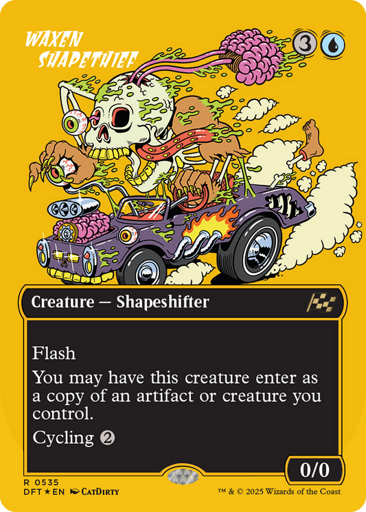 Waxen Shapethief (Borderless) (First-Place Foil) (DFT-535) - Aetherdrift Foil - Premium MTG Single from Wizards of the Coast - Just $2.07! Shop now at Game Crave Tournament Store
