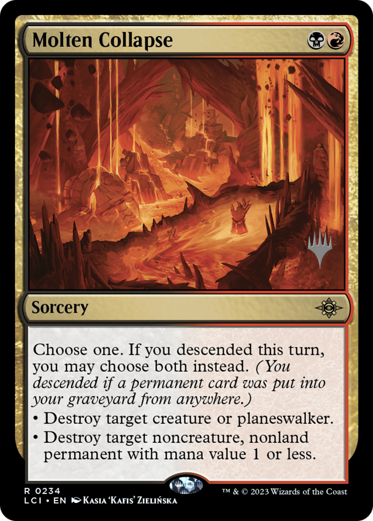 Molten Collapse (PLCI-234P) - The Lost Caverns of Ixalan Promos Foil - Premium MTG Single from Wizards of the Coast - Just $0.61! Shop now at Game Crave Tournament Store