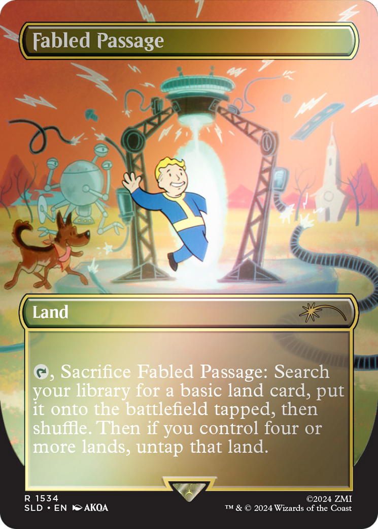 Fabled Passage (SLD-1534★) - Secret Lair Drop (Borderless) Foil - Premium MTG Single from Wizards of the Coast - Just $7.94! Shop now at Game Crave Tournament Store