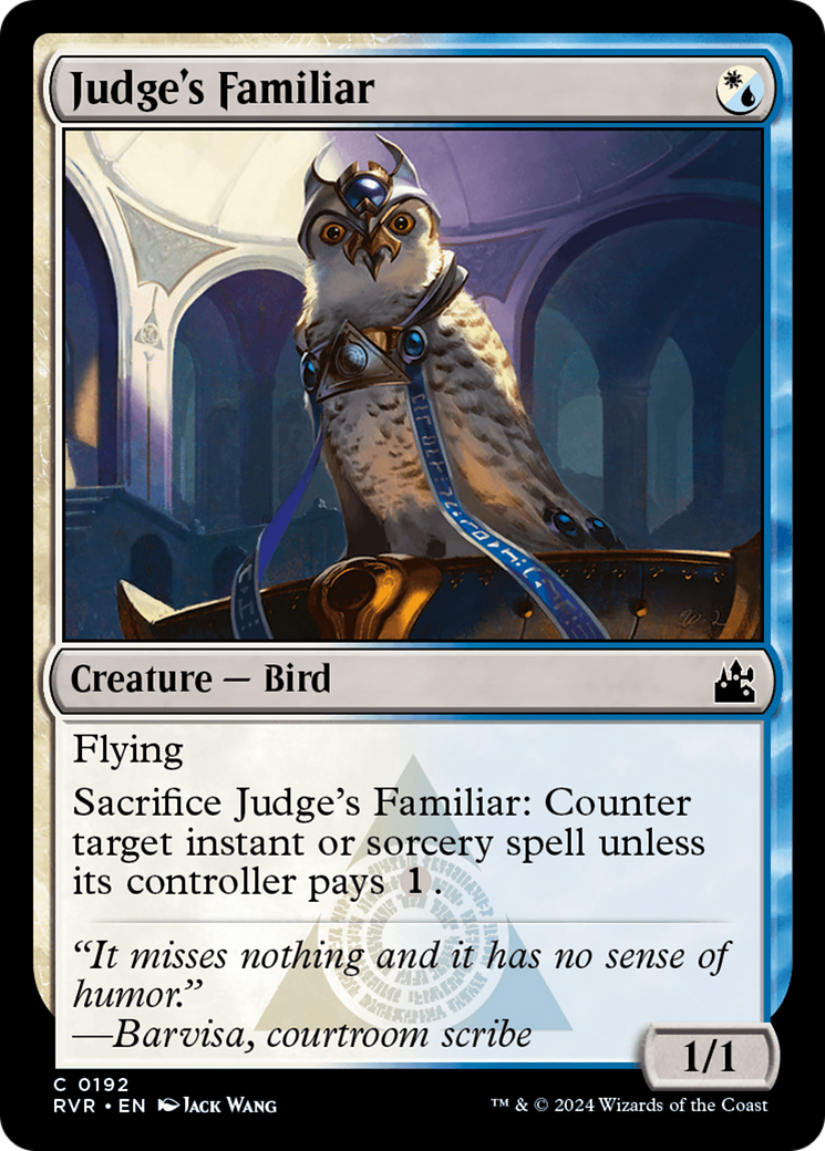 Judge's Familiar (RVR-192) - Ravnica Remastered Foil - Premium MTG Single from Wizards of the Coast - Just $0.25! Shop now at Game Crave Tournament Store