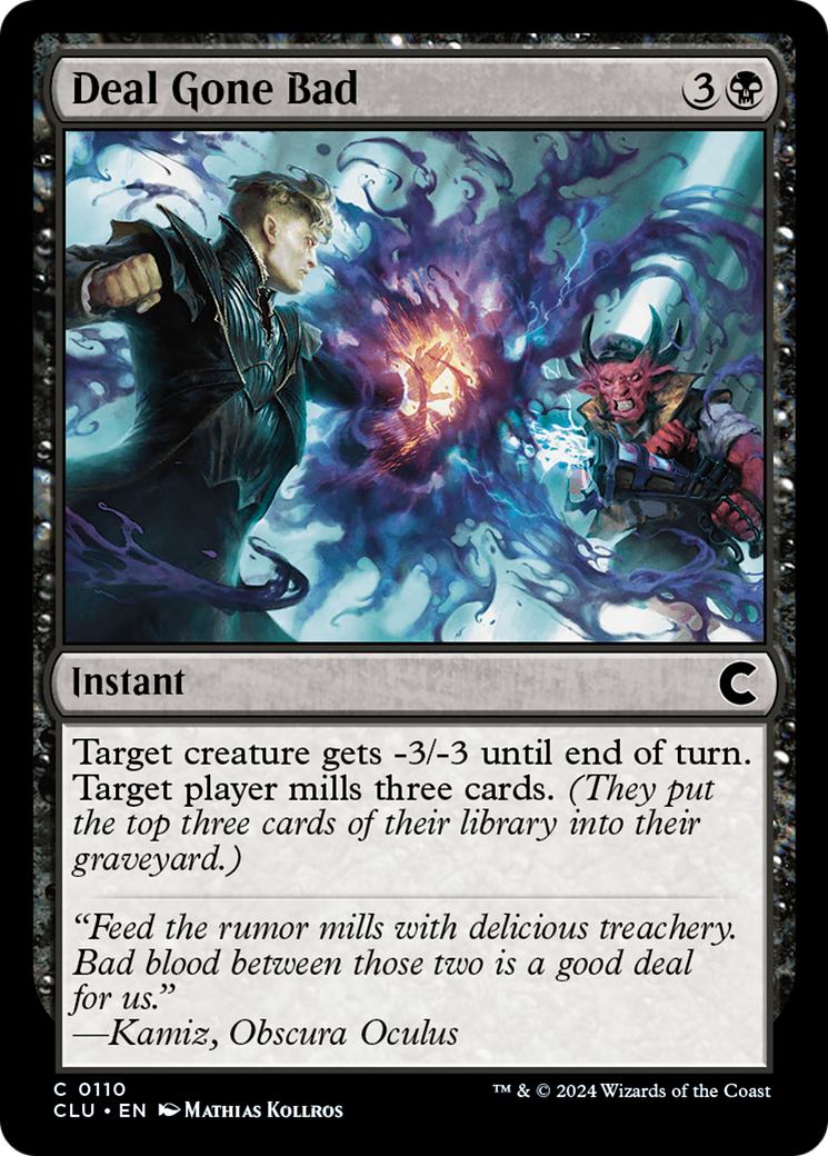 Deal Gone Bad (CLU-110) - Ravnica: Clue Edition - Premium MTG Single from Wizards of the Coast - Just $0.25! Shop now at Game Crave Tournament Store