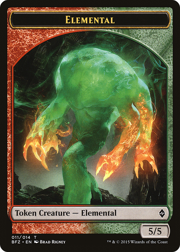 Elemental (TBFZ-011) - Battle for Zendikar Tokens