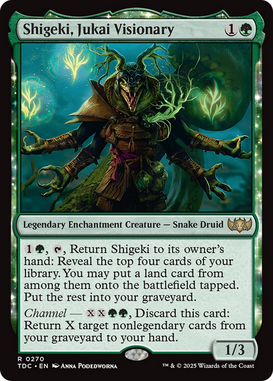 Shigeki, Jukai Visionary (TDC-270) - Tarkir: Dragonstorm Commander: (enchantment) - Premium MTG Single from Wizards of the Coast - Just $0.08! Shop now at Game Crave Tournament Store