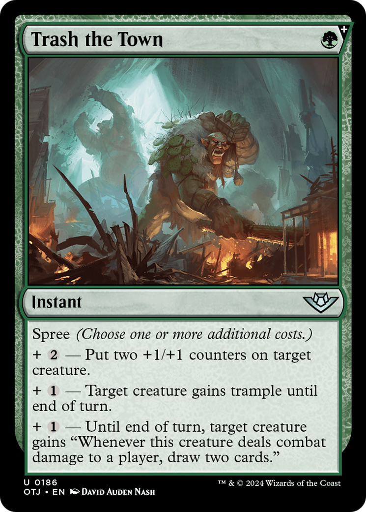 Trash the Town (OTJ-186) - Outlaws of Thunder Junction - Premium MTG Single from Wizards of the Coast - Just $0.25! Shop now at Game Crave Tournament Store