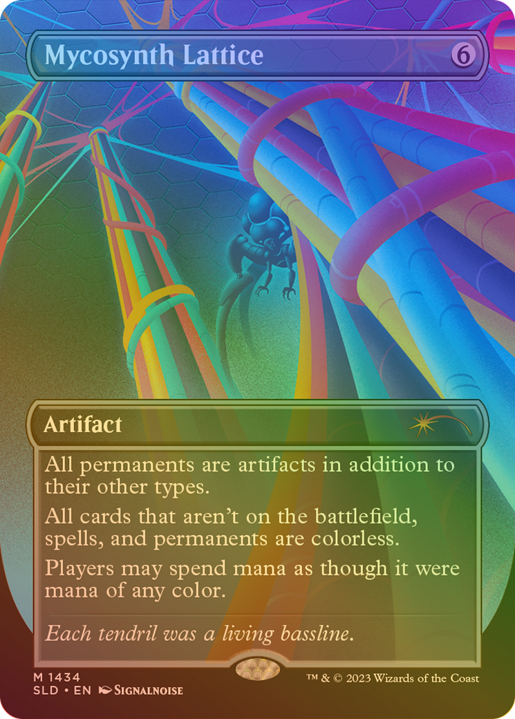 Mycosynth Lattice (SLD-1434★) - Secret Lair Drop (Borderless) Foil - Premium MTG Single from Wizards of the Coast - Just $23.10! Shop now at Game Crave Tournament Store