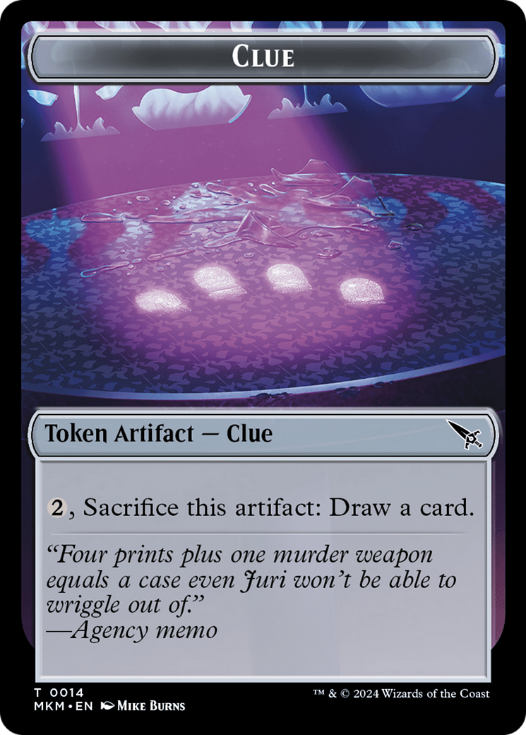 Clue (TMKM-014) - Murders at Karlov Manor Tokens Foil - Premium MTG Single from Wizards of the Coast - Just $0! Shop now at Game Crave Tournament Store