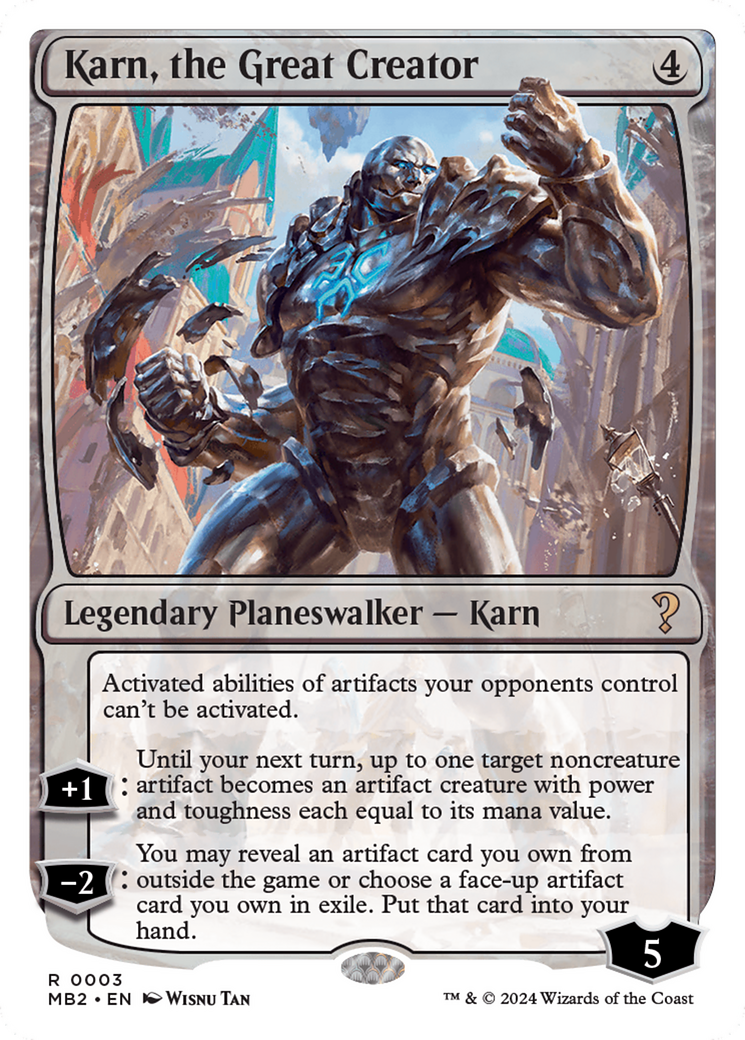 Karn, the Great Creator (MB2-003) - Mystery Booster 2 - Premium MTG Single from Wizards of the Coast - Just $3.74! Shop now at Game Crave Tournament Store
