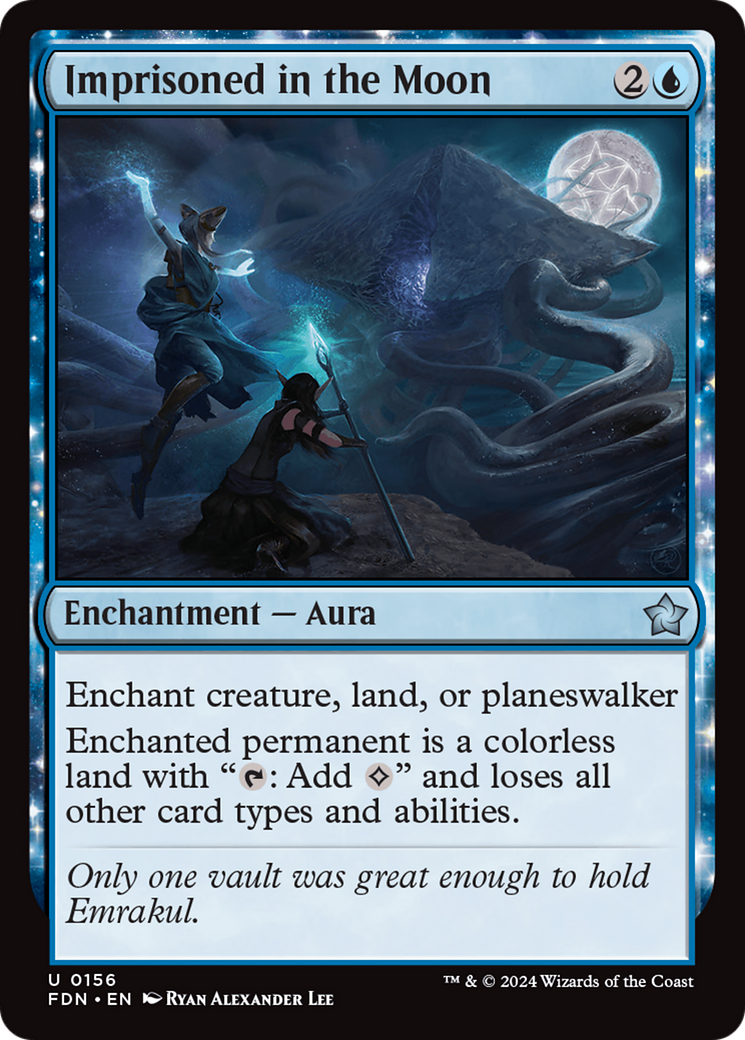 Imprisoned in the Moon (FDN-156) - Foundations - Premium MTG Single from Wizards of the Coast - Just $0.25! Shop now at Game Crave Tournament Store