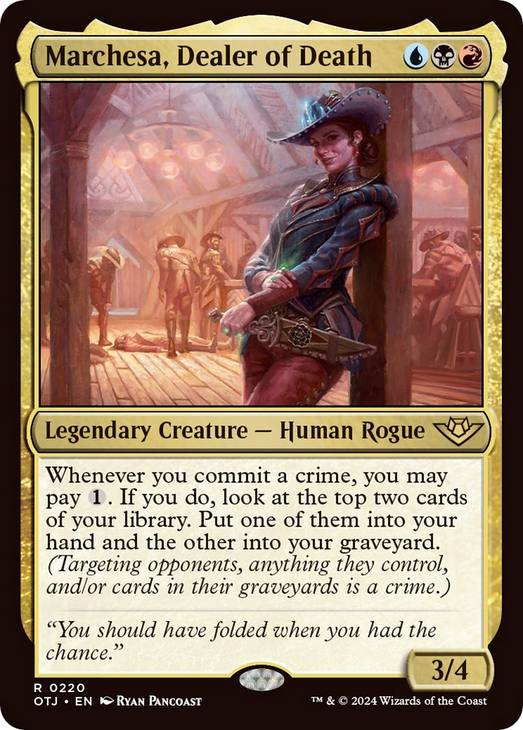 Marchesa, Dealer of Death (OTJ-220) - Outlaws of Thunder Junction - Premium MTG Single from Wizards of the Coast - Just $0.25! Shop now at Game Crave Tournament Store