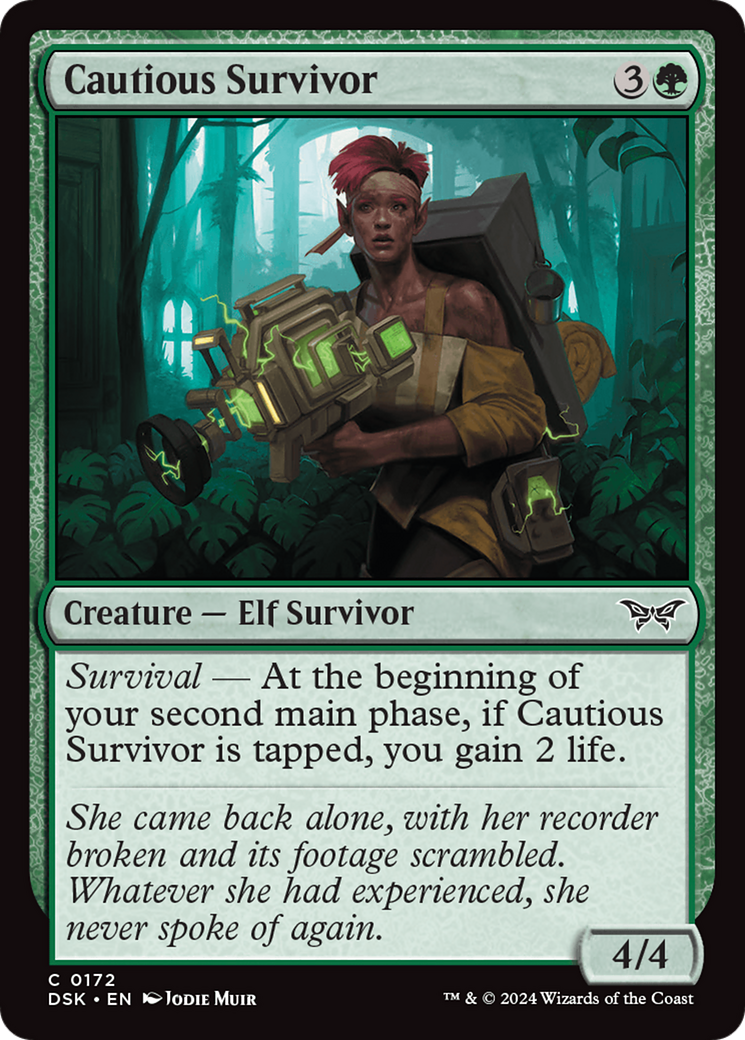 Cautious Survivor (DSK-172) - Duskmourn: House of Horror - Premium MTG Single from Wizards of the Coast - Just $0.25! Shop now at Game Crave Tournament Store