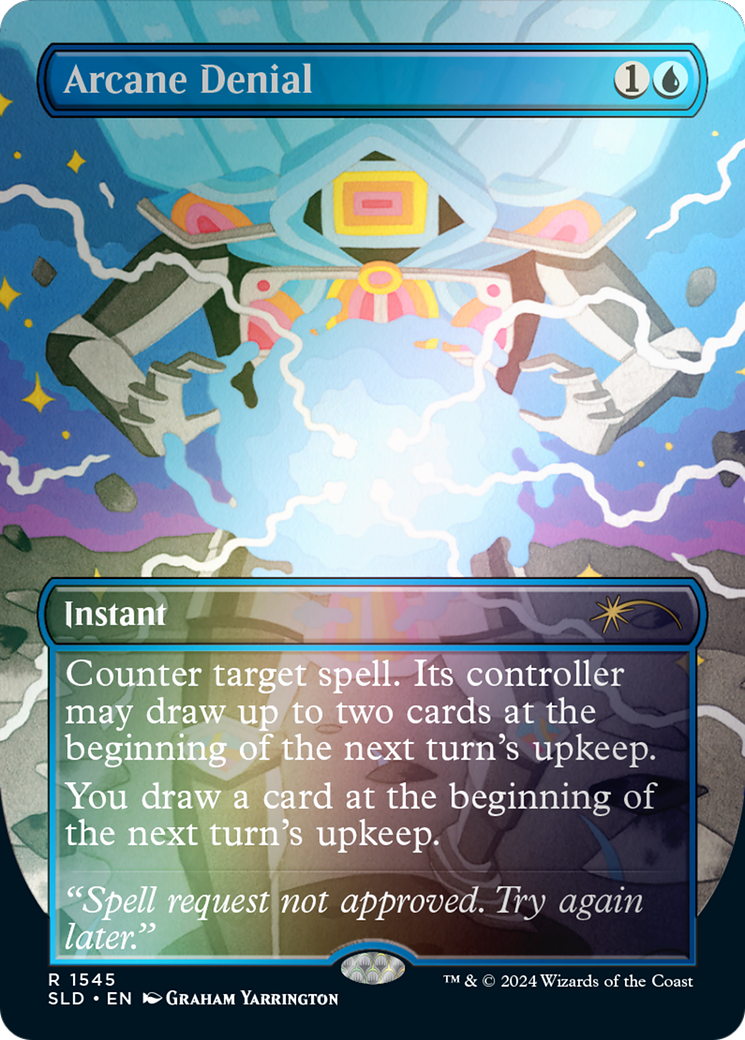 Arcane Denial (SLD-1545★) - Secret Lair Drop (Borderless) Foil - Premium MTG Single from Wizards of the Coast - Just $18.37! Shop now at Game Crave Tournament Store