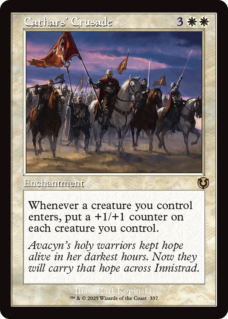 Cathars' Crusade (Retro Frame) (-337) - Innistrad Remastered Foil - Premium MTG Single from Wizards of the Coast - Just $3.50! Shop now at Game Crave Tournament Store