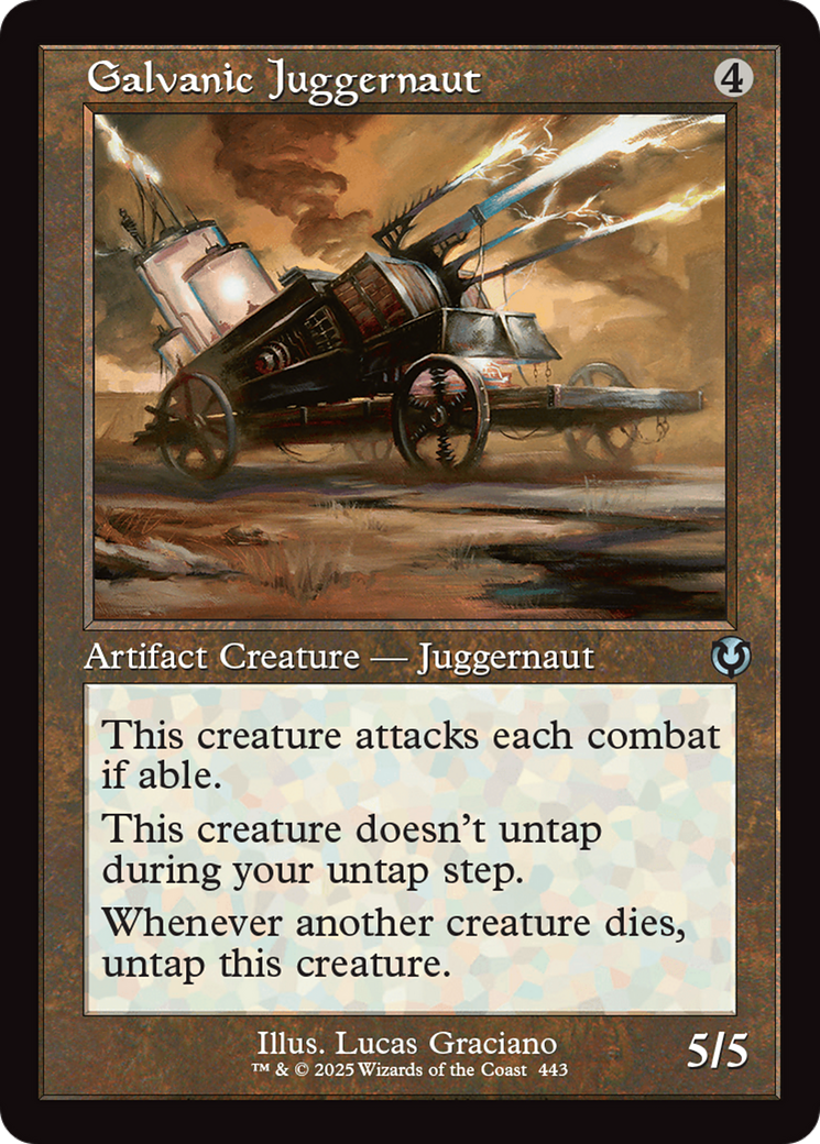 Galvanic Juggernaut (Retro Frame) (-443) - Innistrad Remastered Foil - Premium MTG Single from Wizards of the Coast - Just $0.25! Shop now at Game Crave Tournament Store