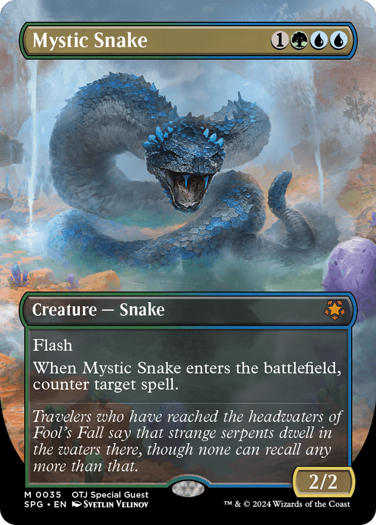 Mystic Snake (SPG-035) - Special Guests (Borderless) Foil - Premium MTG Single from Wizards of the Coast - Just $4.38! Shop now at Game Crave Tournament Store