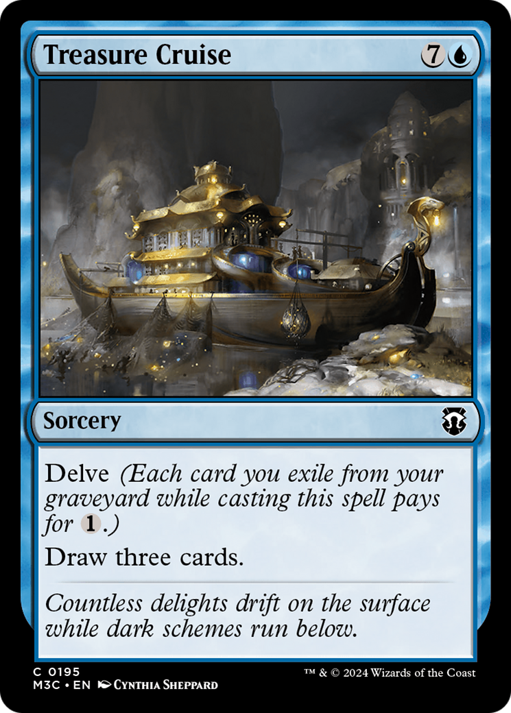 Treasure Cruise (M3C-195) - Modern Horizons 3 Commander Foil - Premium MTG Single from Wizards of the Coast - Just $0.25! Shop now at Game Crave Tournament Store