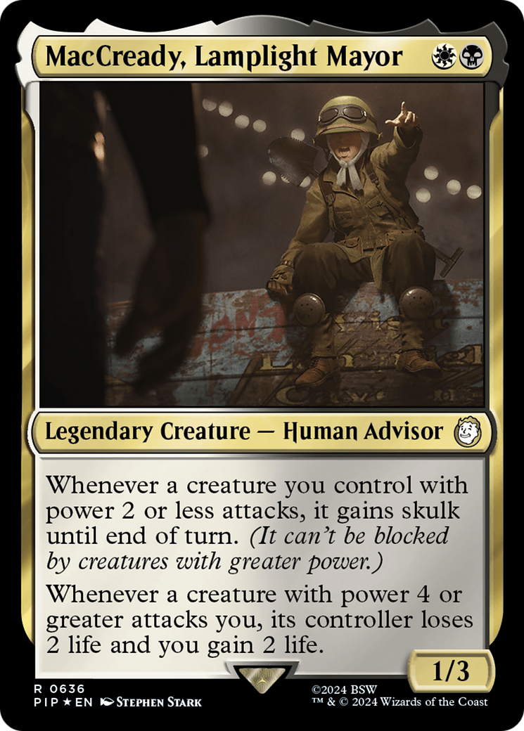 MacCready, Lamplight Mayor (PIP-636) - Fallout - Premium MTG Single from Wizards of the Coast - Just $9.06! Shop now at Game Crave Tournament Store