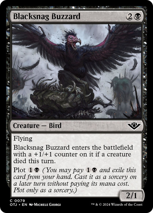 Blacksnag Buzzard (OTJ-079) - Outlaws of Thunder Junction - Premium MTG Single from Wizards of the Coast - Just $0.25! Shop now at Game Crave Tournament Store
