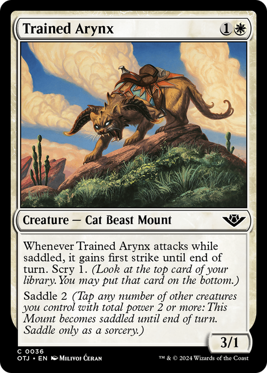 Trained Arynx (OTJ-036) - Outlaws of Thunder Junction - Premium MTG Single from Wizards of the Coast - Just $0.25! Shop now at Game Crave Tournament Store
