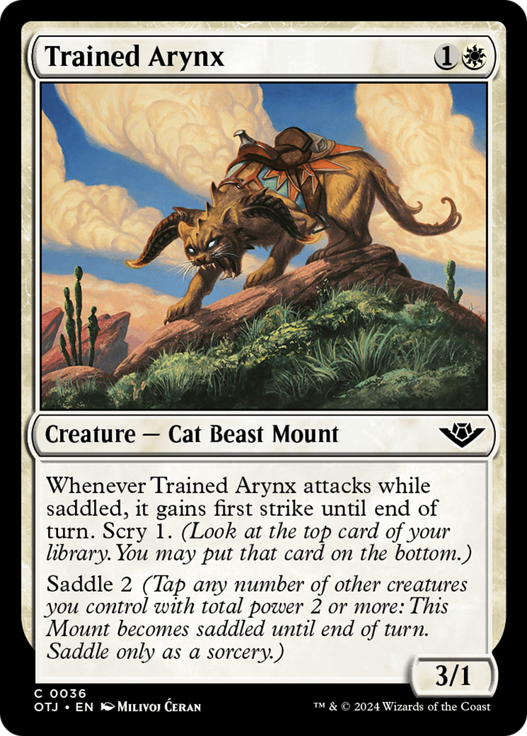 Trained Arynx (OTJ-036) - Outlaws of Thunder Junction Foil - Premium MTG Single from Wizards of the Coast - Just $0.26! Shop now at Game Crave Tournament Store