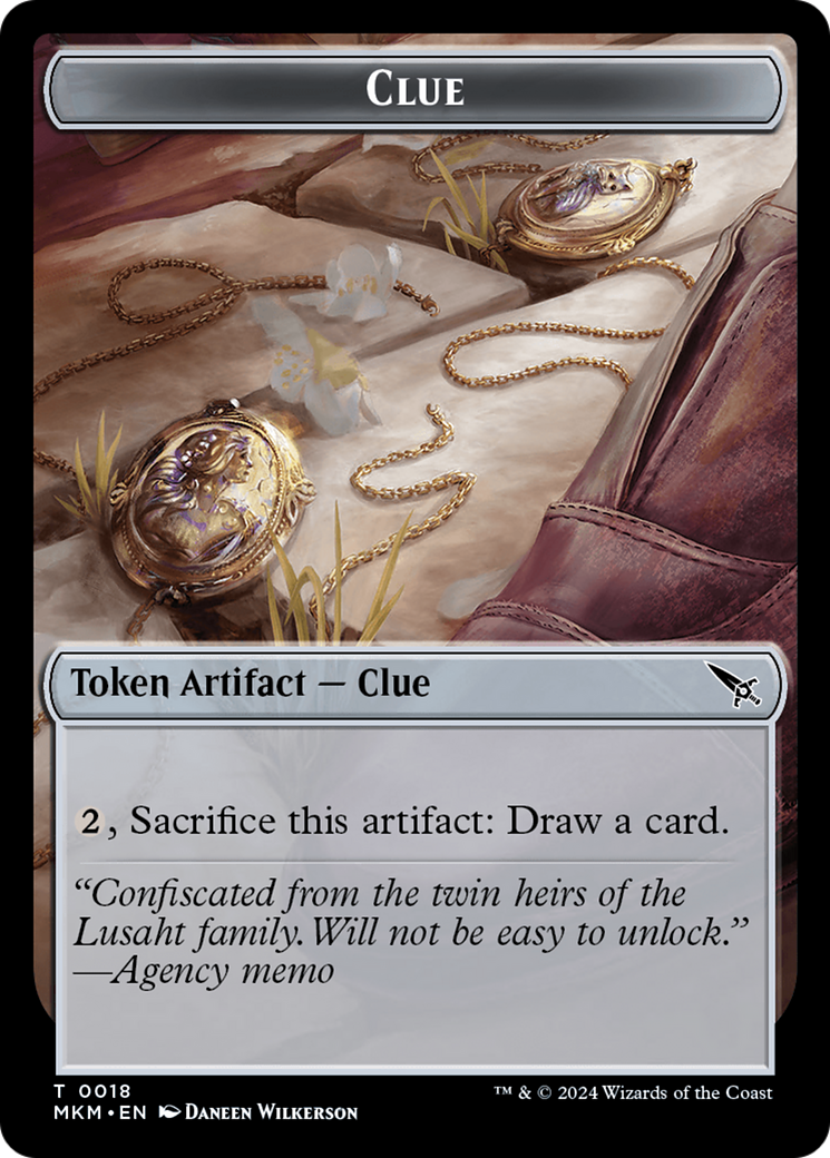 Clue (TMKM-018) - Murders at Karlov Manor Tokens Foil - Premium MTG Single from Wizards of the Coast - Just $0! Shop now at Game Crave Tournament Store