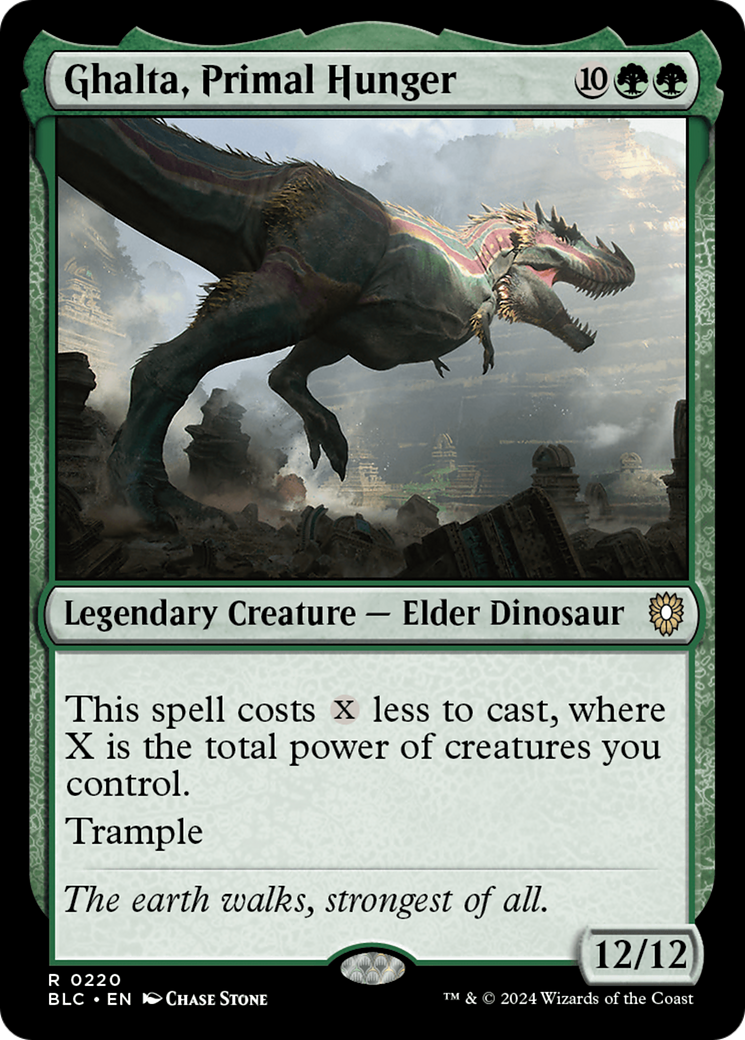 Ghalta, Primal Hunger (BLC-220) - Bloomburrow Commander - Premium MTG Single from Wizards of the Coast - Just $0.45! Shop now at Game Crave Tournament Store