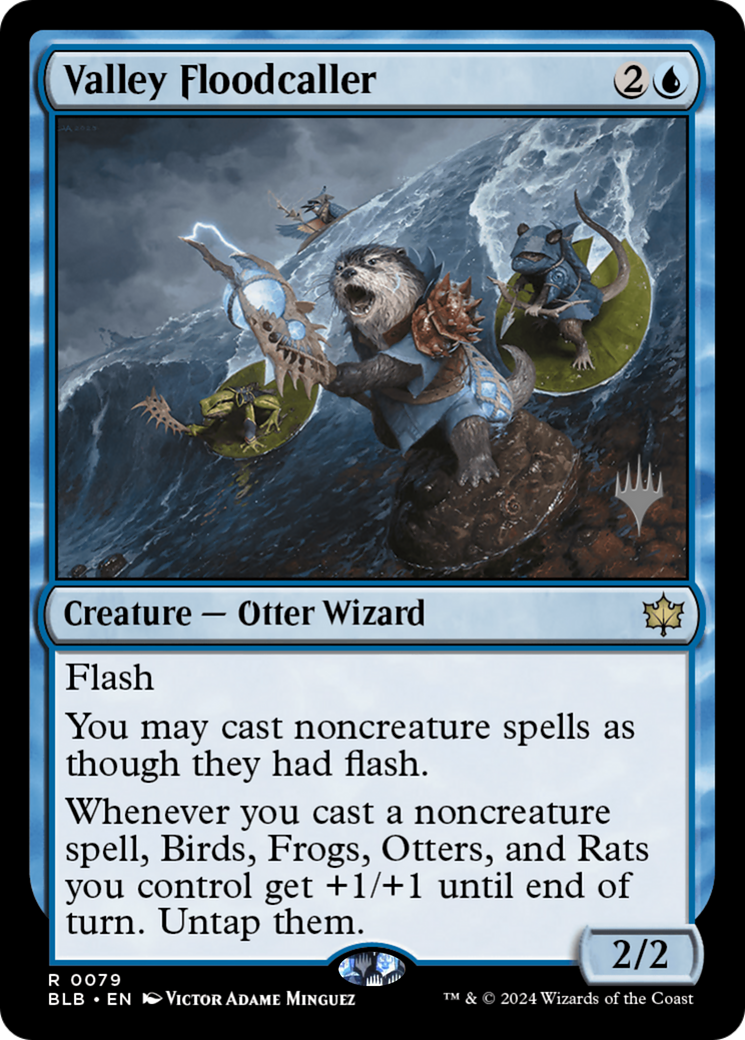 Valley Floodcaller (PBLB-79P) - Bloomburrow Promos Foil - Premium MTG Single from Wizards of the Coast - Just $5.71! Shop now at Game Crave Tournament Store