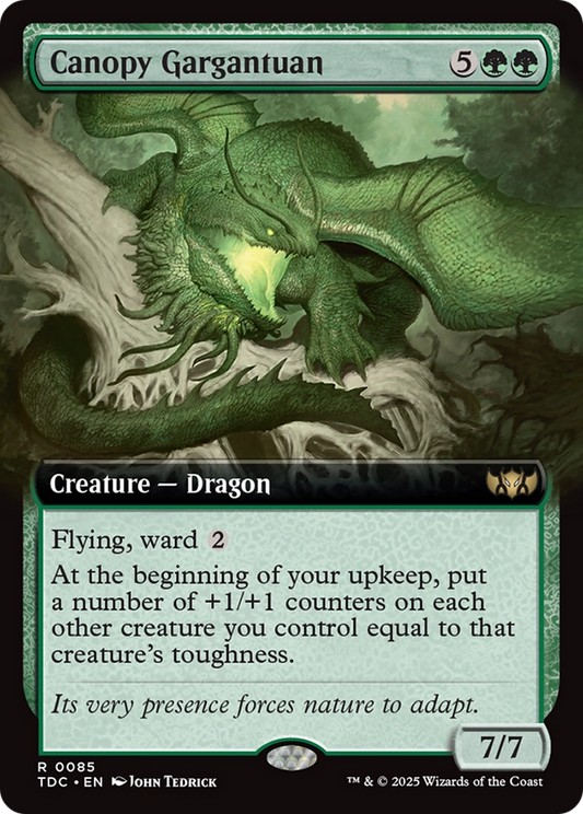 Canopy Gargantuan (TDC-085) - Tarkir: Dragonstorm Commander: (Extended Art) - Premium MTG Single from Wizards of the Coast - Just $1.31! Shop now at Game Crave Tournament Store