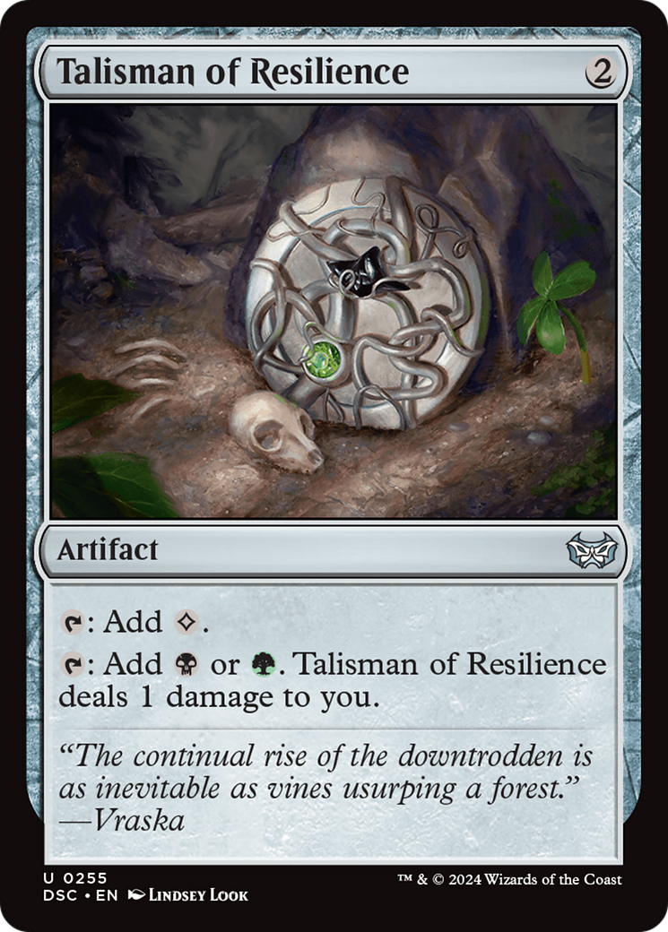 Talisman of Resilience (DSC-255) - Duskmourn: House of Horror Commander - Premium MTG Single from Wizards of the Coast - Just $0.25! Shop now at Game Crave Tournament Store
