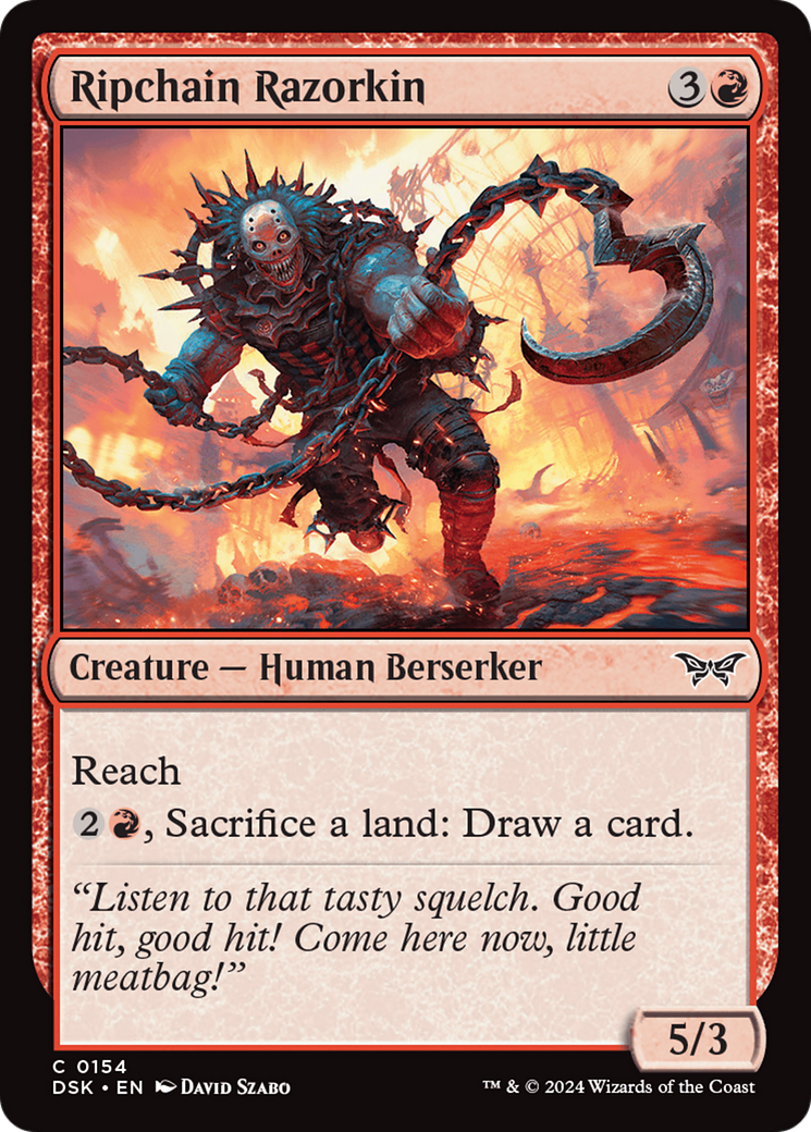 Ripchain Razorkin (DSK-154) - Duskmourn: House of Horror - Premium MTG Single from Wizards of the Coast - Just $0.25! Shop now at Game Crave Tournament Store