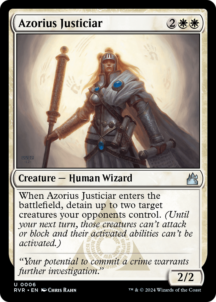 Azorius Justiciar (RVR-006) - Ravnica Remastered Foil - Premium MTG Single from Wizards of the Coast - Just $0.25! Shop now at Game Crave Tournament Store