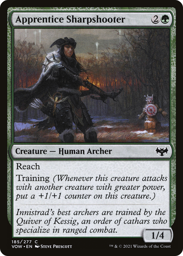 Apprentice Sharpshooter (VOW-185) - Innistrad: Crimson Vow - Premium MTG Single from Wizards of the Coast - Just $0.25! Shop now at Game Crave Tournament Store