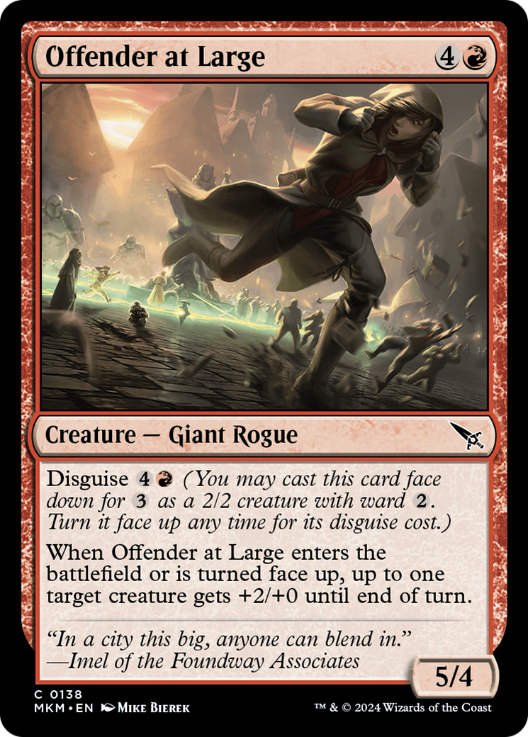 Offender at Large (MKM-138) - Murders at Karlov Manor Foil - Premium MTG Single from Wizards of the Coast - Just $0.25! Shop now at Game Crave Tournament Store