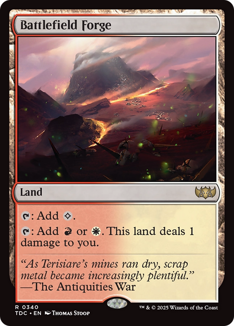 Battlefield Forge (TDC-340) - Tarkir: Dragonstorm Commander - Premium MTG Single from Wizards of the Coast - Just $0.10! Shop now at Game Crave Tournament Store