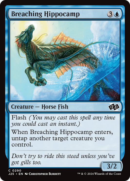 Breaching Hippocamp (J25-290) - Foundations Jumpstart - Premium MTG Single from Wizards of the Coast - Just $0.25! Shop now at Game Crave Tournament Store
