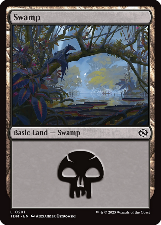 Swamp (0281) (TDM-281) - Tarkir: Dragonstorm Foil - Premium MTG Single from Wizards of the Coast - Just $0.08! Shop now at Game Crave Tournament Store