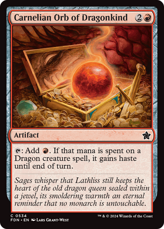 Carnelian Orb of Dragonkind (FDN-534) - Foundations - Premium MTG Single from Wizards of the Coast - Just $0.41! Shop now at Game Crave Tournament Store