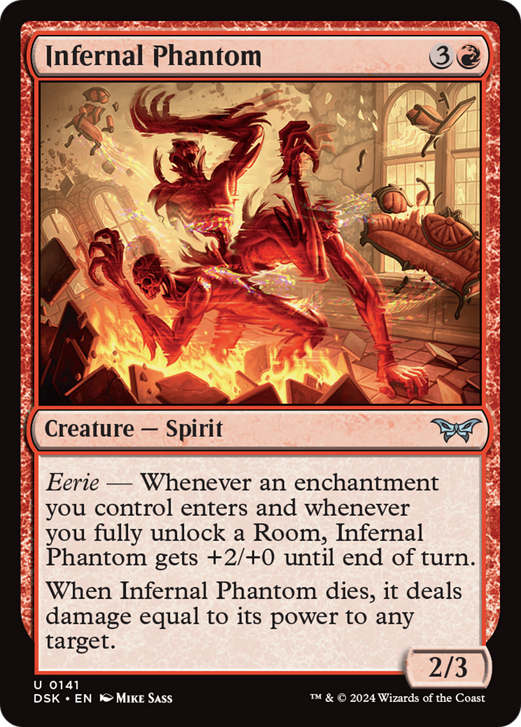 Infernal Phantom (DSK-141) - Duskmourn: House of Horror - Premium MTG Single from Wizards of the Coast - Just $0.25! Shop now at Game Crave Tournament Store