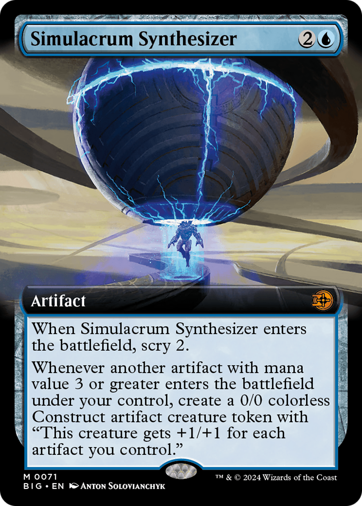 Simulacrum Synthesizer (BIG-071) - The Big Score: (Extended Art) - Premium MTG Single from Wizards of the Coast - Just $49.21! Shop now at Game Crave Tournament Store