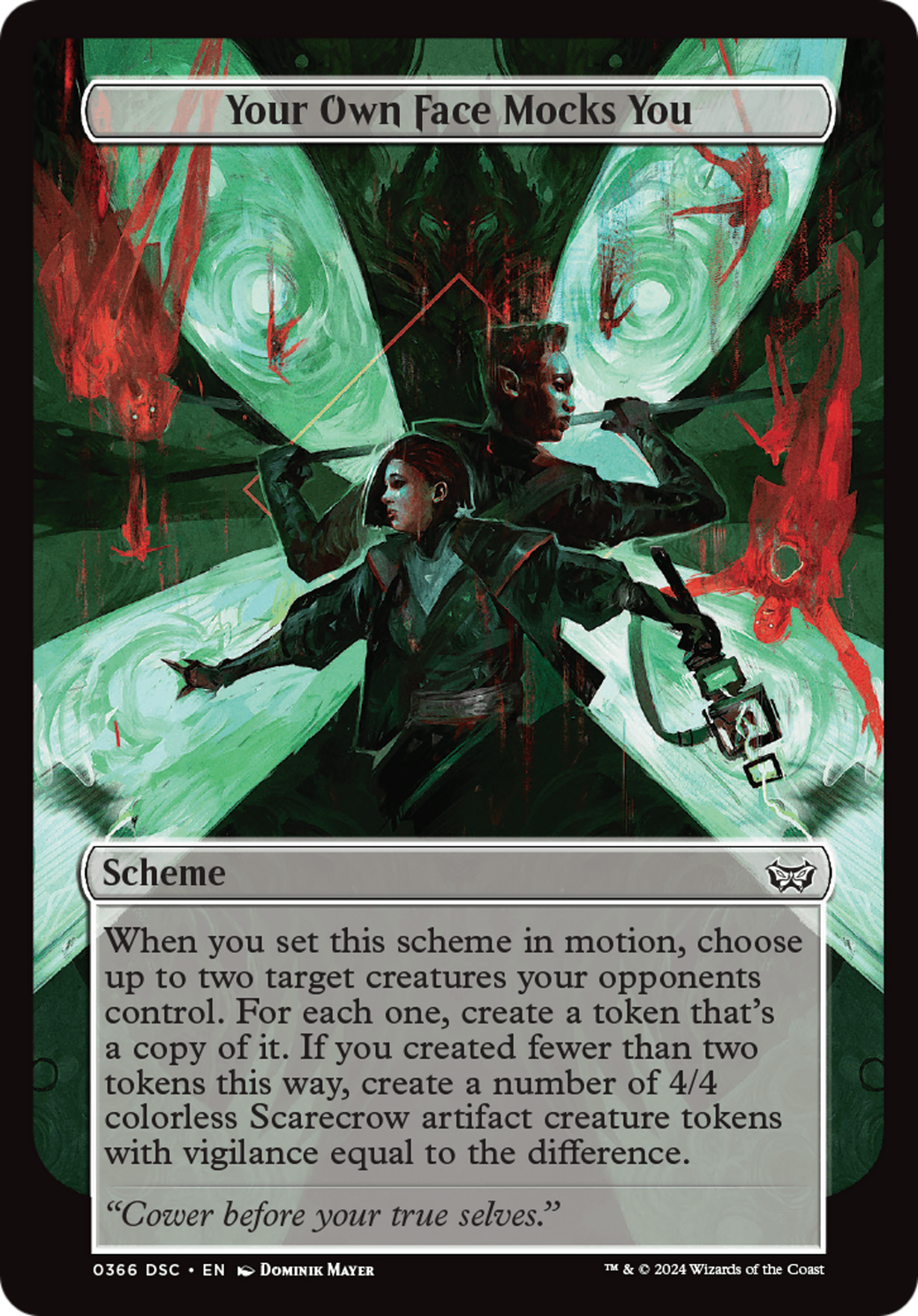 Your Own Face Mocks You (DSC-366) - Duskmourn: House of Horror Commander - Premium MTG Single from Wizards of the Coast - Just $0.44! Shop now at Game Crave Tournament Store