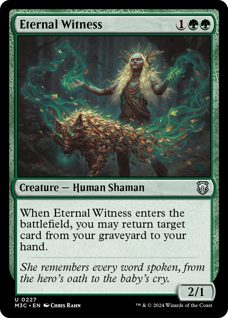 Eternal Witness (M3C-227) - Modern Horizons 3 Commander - Premium MTG Single from Wizards of the Coast - Just $0.81! Shop now at Game Crave Tournament Store