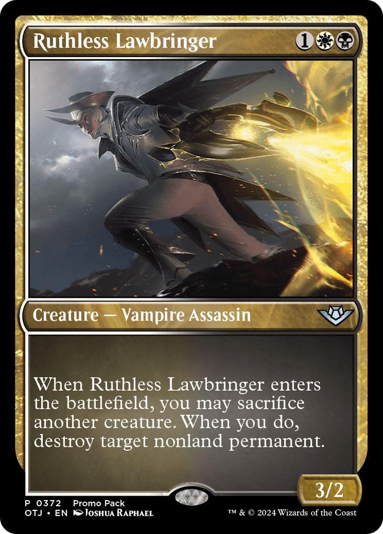 Ruthless Lawbringer (OTJ-372) - Outlaws of Thunder Junction Etched Foil - Premium MTG Single from Wizards of the Coast - Just $0.26! Shop now at Game Crave Tournament Store
