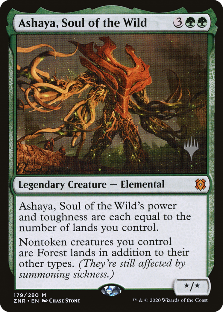 Ashaya, Soul of the Wild (PZNR-179P) - Zendikar Rising Promos Foil