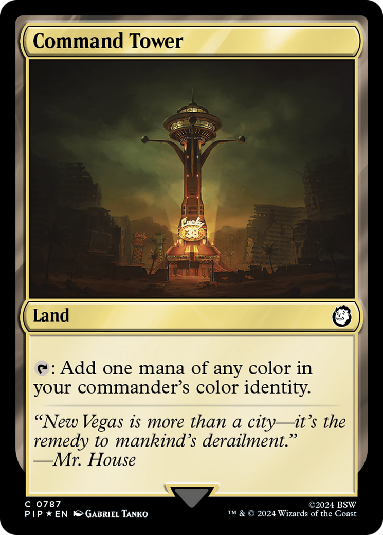 Command Tower (PIP-787) - Fallout - Premium MTG Single from Wizards of the Coast - Just $6.37! Shop now at Game Crave Tournament Store