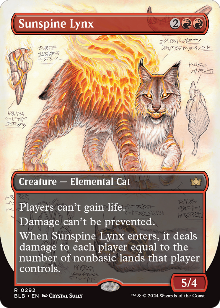 Sunspine Lynx (BLB-292) - Bloomburrow: (Showcase) (Borderless) - Premium MTG Single from Wizards of the Coast - Just $1.89! Shop now at Game Crave Tournament Store