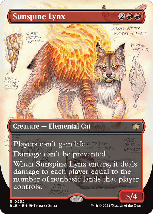 Sunspine Lynx (BLB-292) - Bloomburrow: (Showcase) (Borderless) Foil - Premium MTG Single from Wizards of the Coast - Just $5.09! Shop now at Game Crave Tournament Store